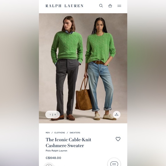 💥SOLD💥 The RALPH LAURE ICONIC CASHMERE SWEATER pistachio green - Picture 7 of 8